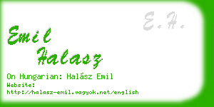emil halasz business card