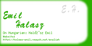 emil halasz business card